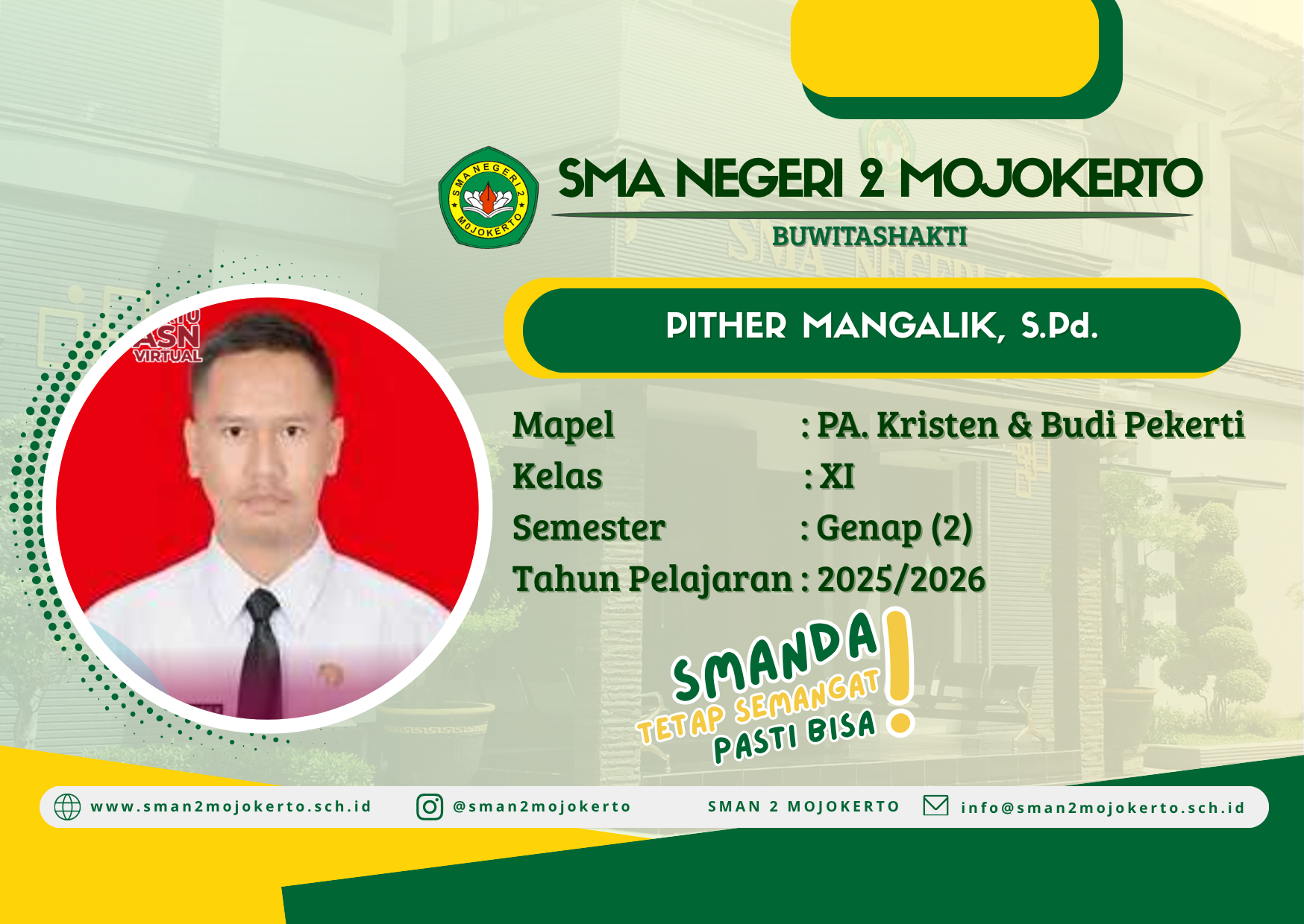 PENDIDIKAN AGAMA KRISTEN KELAS XI SEMESTER GENAP