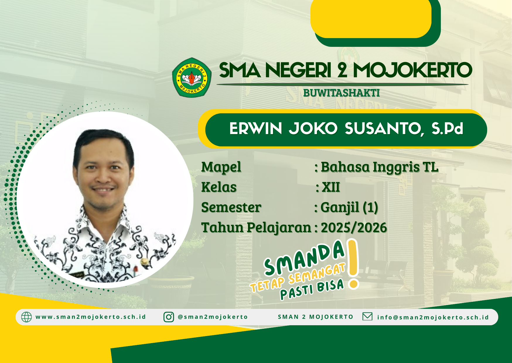 BAHASA INGGRIS TINGKAT LANJUT XII SEMESTER 1